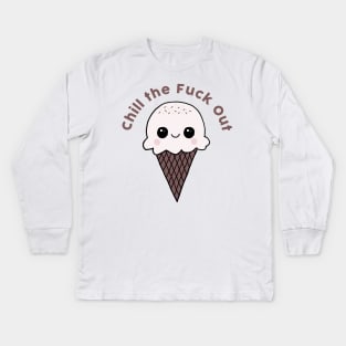 Chill Out Ice Cream Kids Long Sleeve T-Shirt